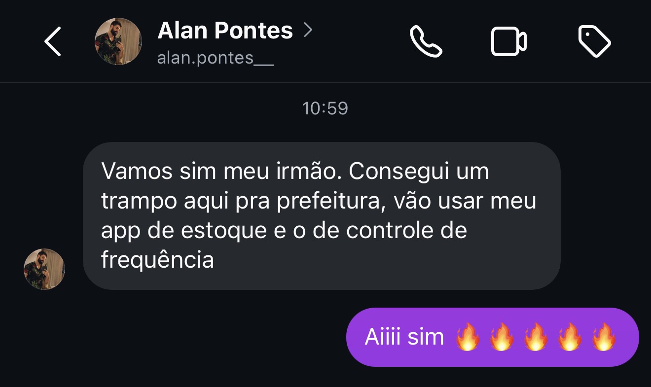 Depoimento de aluno